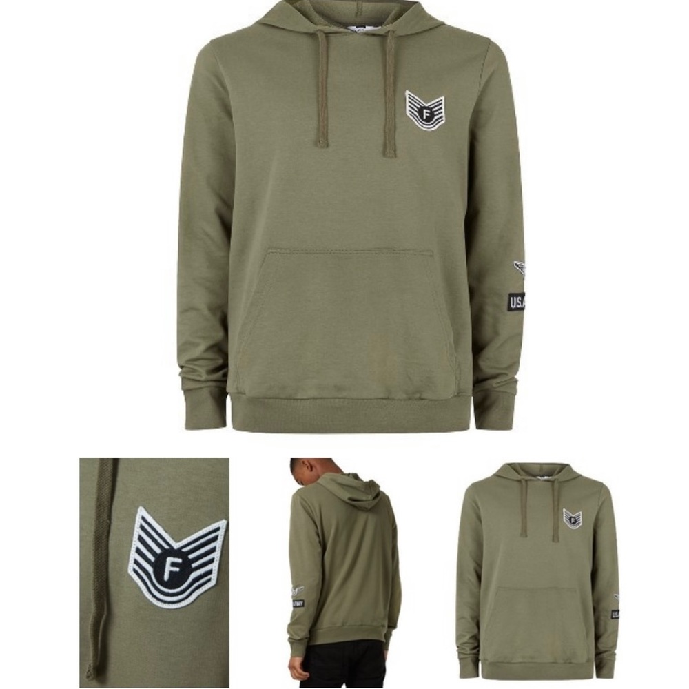 Topman Military Army Hoodie